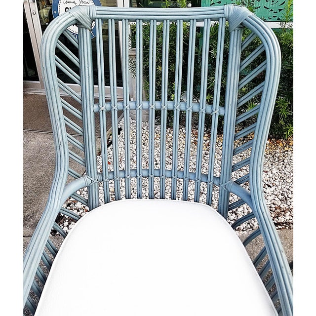 Coastal 1960s Ficks Reed Rattan Armchairs, a Pair For Sale - Image 3 of 11