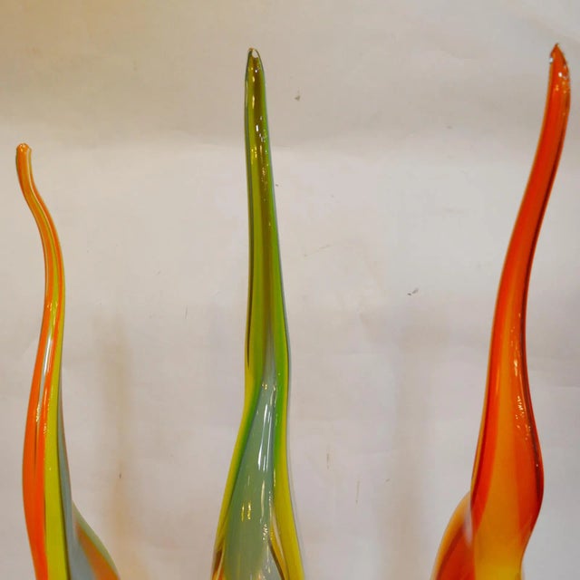 Set of Three Hand Blown Murano Glass Vases by Jeremy R Cline For Sale In Los Angeles - Image 6 of 8