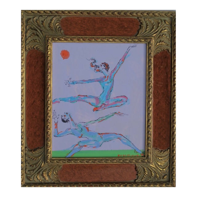 "Leap" Original Painting by Alvin Carl Hollingsworth, 1980 For Sale