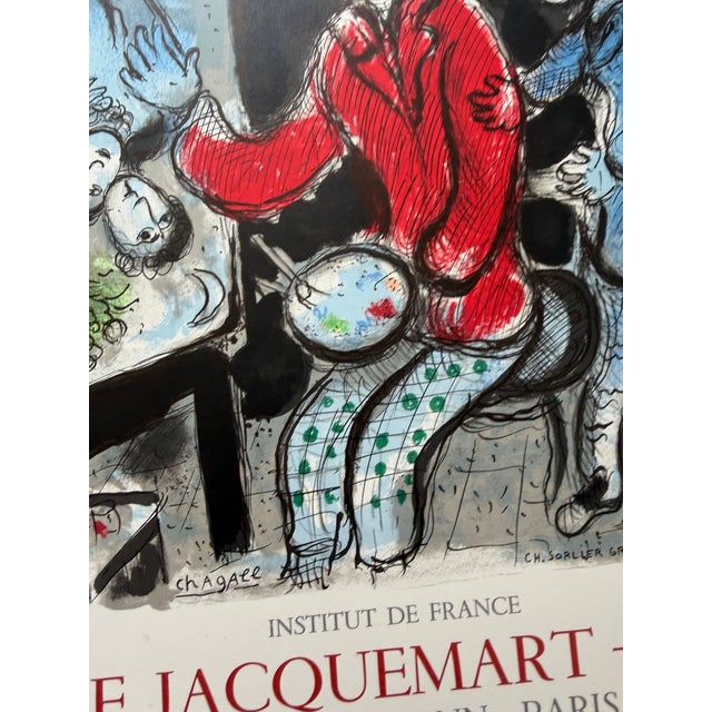 Paper The Beehive and Montparnasse Exhibition Poster by Marc Chagall, France, 1970s For Sale - Image 7 of 10