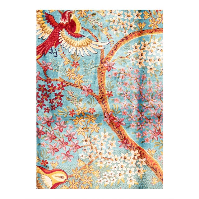 Viscose on a cotton foundation with a medallion This rug has a dense, soft pile, and excellent quality, to ensure that you...