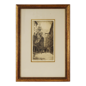 Church of San Pietro in Banchi, Italy - 1908 Original Etching by George Walter Chandler