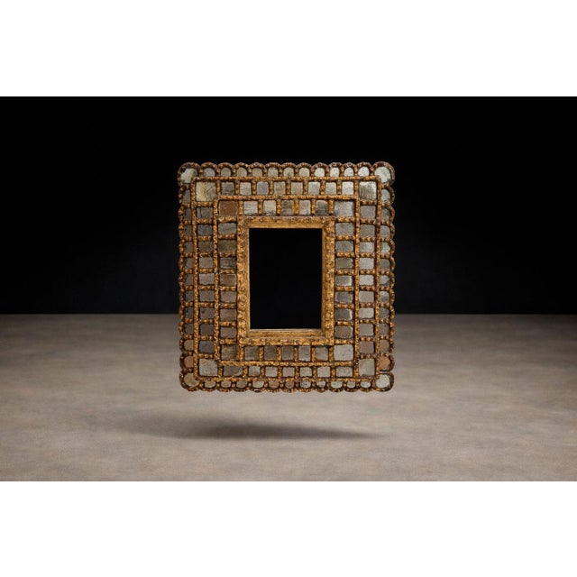 Baroque Peruvian Baroque Rectangular Sunburst Mirror, 1890-1920s, Unknown For Sale - Image 3 of 13