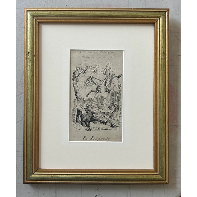Artist - Henry Heath Title - Set of 6 framed cartoons/alphabet prints related to sport and hunting Edition - The Sporting...