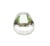 Traditional Mid-Century 10k White Gold Synthetic August Birthstone Hand-Engraved Ring, Size 7 For Sale - Image 3 of 4