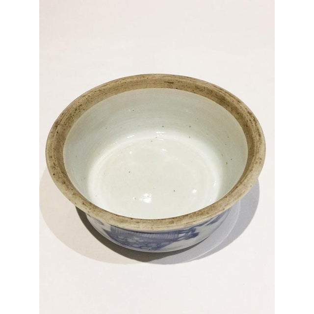 Chinese Blue & White Porcelain Salt Cellars by Kangxi, Set of 2 For Sale - Image 5 of 11