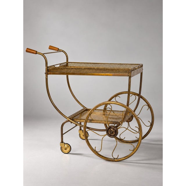 Mid-Century Bar Trolley from Firma Svenskt Tenn, Sweden, 1950s For Sale - Image 9 of 9