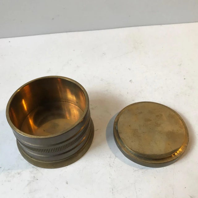 Scandinavian Bronze Trinket with Enamel Minerals Samples, 1950s For Sale - Image 6 of 9