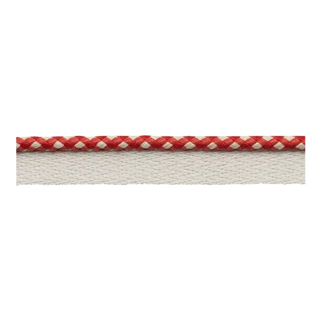 Sample - Schumacher Keaton Lip Cord Indoor & Outdoor in Red For Sale