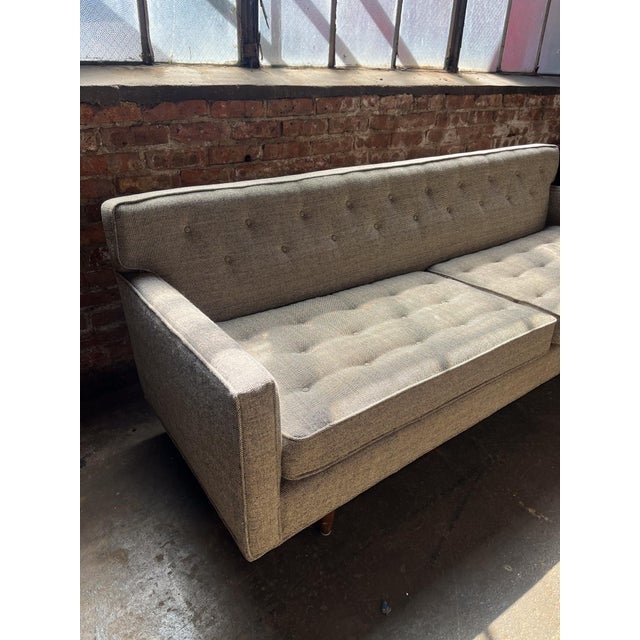 Baker Furniture Company Finn Juhl Rare 'Model 9316' Sofa for Baker in Original Wool Fabric by Knoll, 1950's For Sale - Image 4 of 10