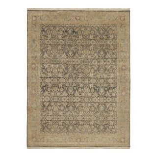 Rug & Kilim’s Herati Style Rug With Gray, Blue and Beige-Brown Floral Patterns For Sale