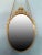 Mid-Century Modern Vintage Oval Brass Mirror with Ornamental Decor For Sale - Image 3 of 5