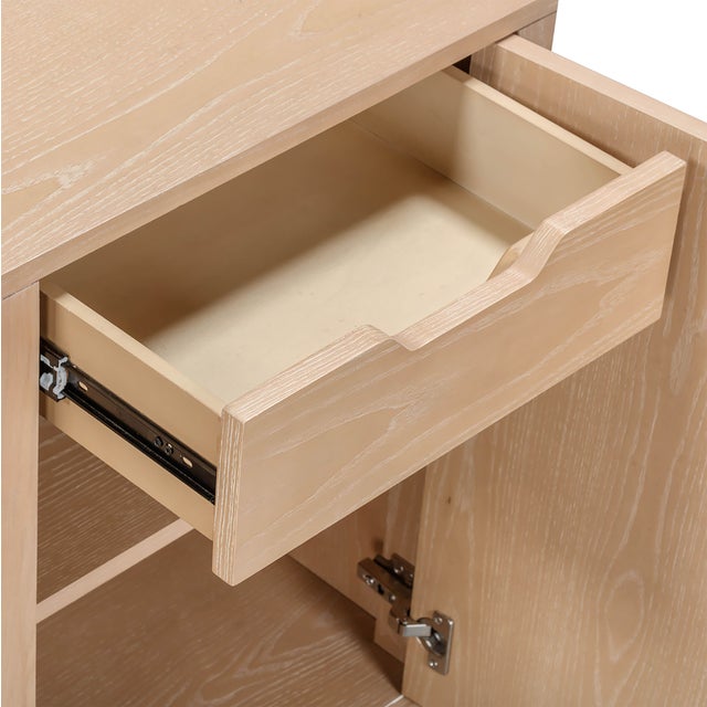 Wood Marlow Natural Wood Entertainment Center For Sale - Image 7 of 9