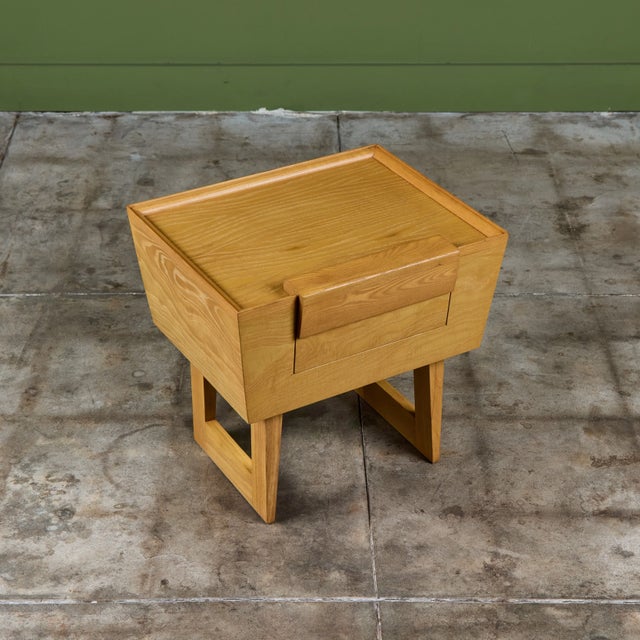 Paul Laszlo Oak Nightstand for Brown Saltman For Sale - Image 11 of 18