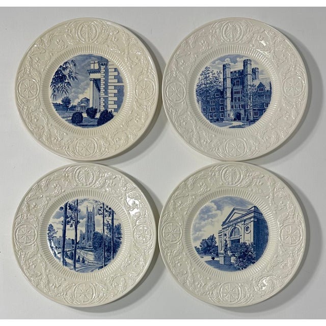 Duke University 1st Edition Wedgewood Commemorative Plates. Complete Set of 12 in Rare Duke Blue From Duke University...