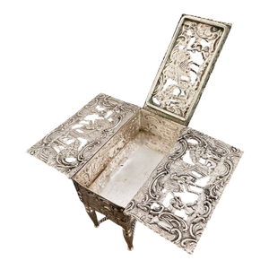 The 1887 Hooikaas Silver Drop-Leaf Miniature Table