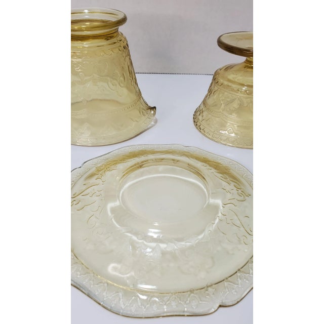 Pattern: Patrician Color: Amber Manufacturer: Federal Glass Company Date Produced: 1933-1937 Shape: 3 Pieces (Creamer,...