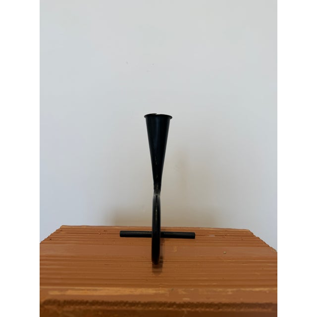 Mid-Century Modern Mid-Century Wrought Iron Candle Stick Holder, 1960s For Sale - Image 3 of 13