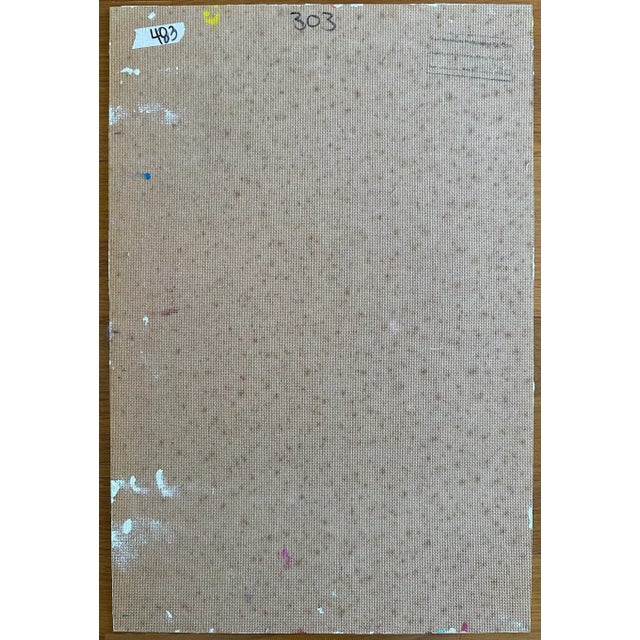 Late 20th Century Original Peter Keil Abstract Portrait Painting For Sale - Image 5 of 5