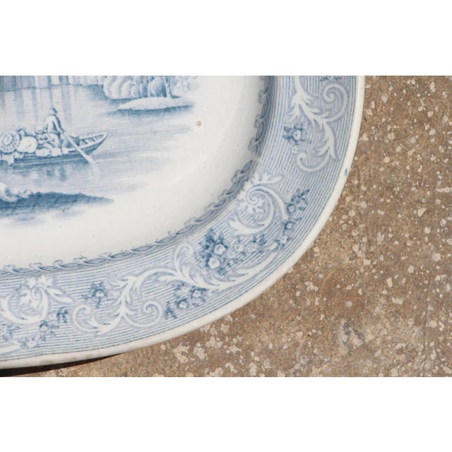 Antique "Rhine" Staffordshire Transferware Platter For Sale - Image 6 of 13