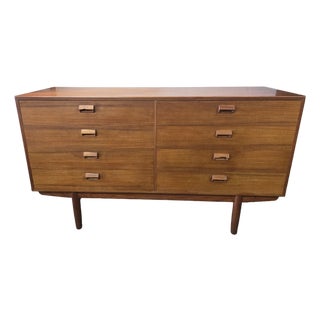Mid Century Danish 8 Drawer Lowboy Dresser by Børge Mogensen for Søborg Møbelfabrik For Sale