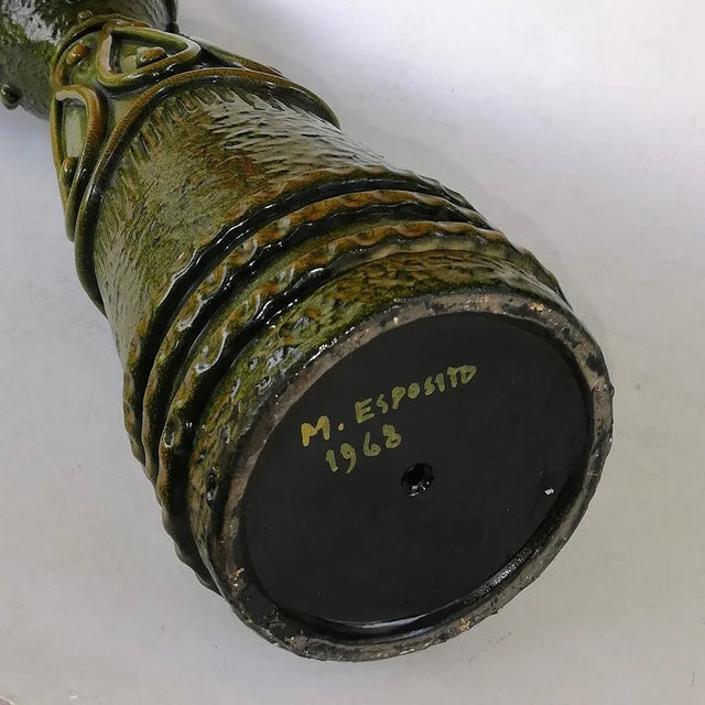 Mid-Century Italian Ceramic Vase from Ciro e Michele Esposito, 1968 For Sale - Image 4 of 8