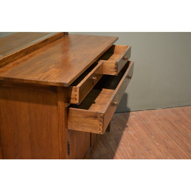 Mission Buffet Cabinet With Mirror - Dark - 50" For Sale In Chicago - Image 6 of 6