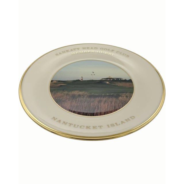 American Vintage Sankaty Head Golf Club Nantucket Island Member Guest Plate For Sale - Image 3 of 11