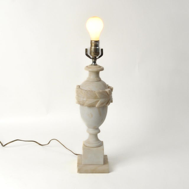 Vintage Carved Alabaster Lamp For Sale - Image 13 of 13