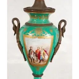 French 19th C. French Sevres Lamp With Napoleon Scene For Sale - Image 3 of 4