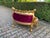 Late20C French Artisan Louis XVI Style Gold Red Beech Settee For Sale - Image 13 of 14