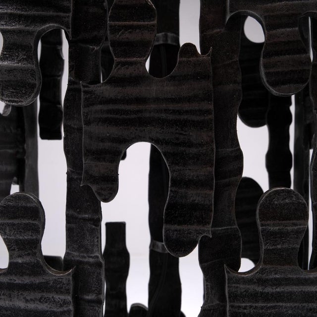 Metal Brutalist Sculptural Floor Lamp, 1970s For Sale - Image 7 of 10