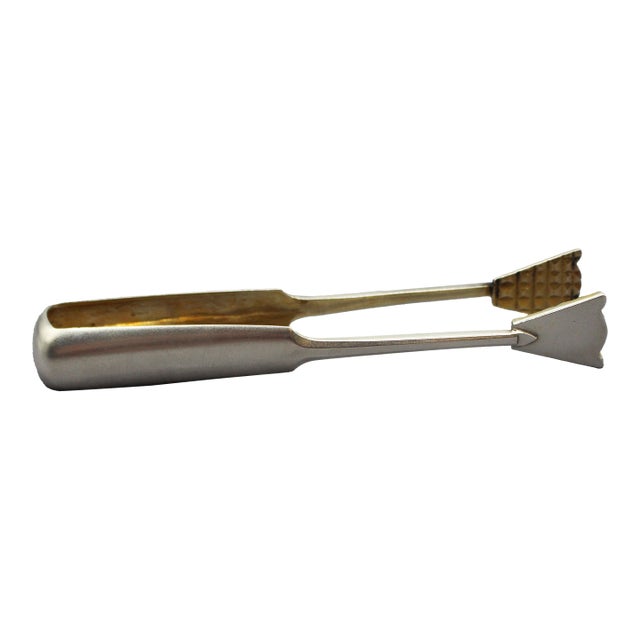 Early 20th Century 875 Standard Silver Ice Tongs 1908-1917 For Sale