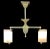 Mission 1910s Rare Gas Mission Chandelier For Sale - Image 3 of 6