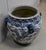 Large Belly Vase in Cream Ceramic, with Chinese decoration in Blue colour. Its large opening of 36 cm in diameter is lined...