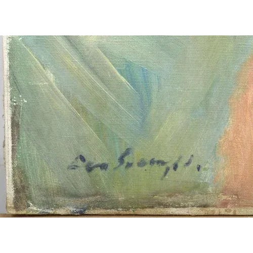 1959. Oil on canvas. 102x82 cm. Reproduced: Miķelis Ivanovs Leo Swamps. Still nature. Landscape. Portraits`` Album of...