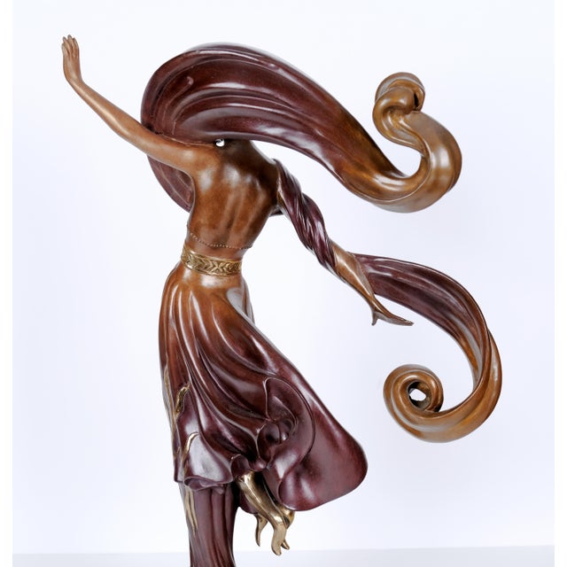 1984 Erté (Erte) "Flames of Love" Lovely Limited Edition 68/350 Bronze Sculpture For Sale - Image 11 of 15