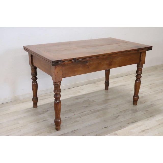 Antique Kitchen Table in Walnut, 19th Century For Sale - Image 5 of 14