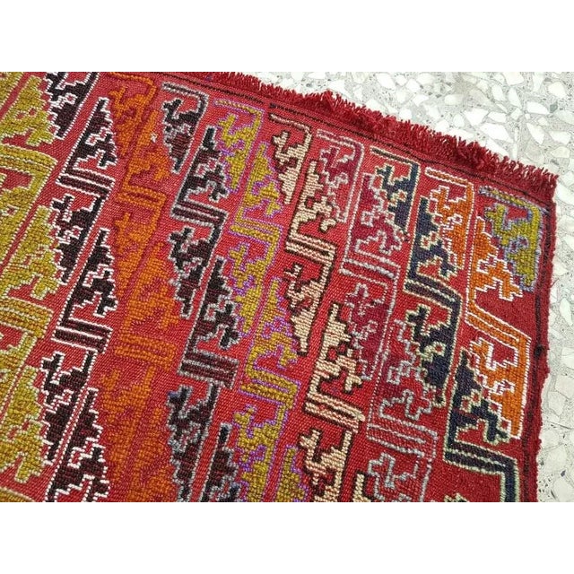 1970s Vintage Embroidered Turkish Rug - 1′9″ × 3′1″ For Sale - Image 4 of 6