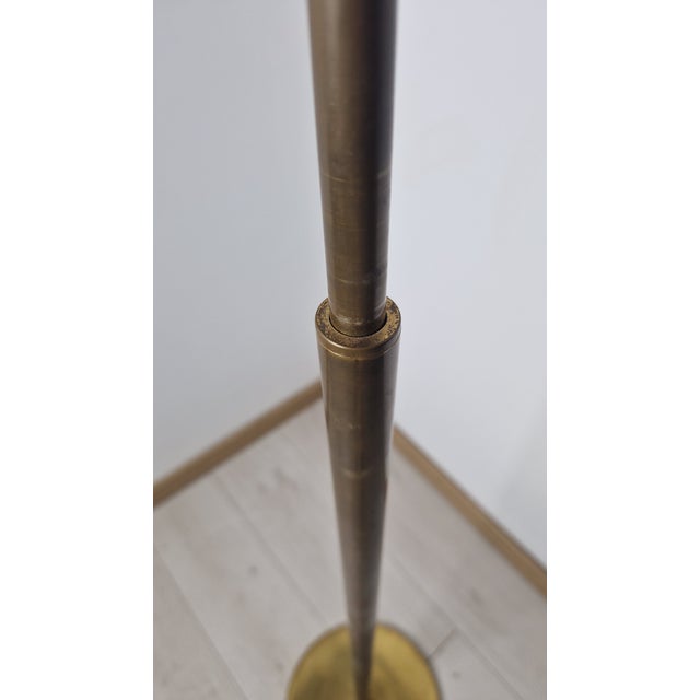 Gold Telescopic Floor Lamp for Reading in Brass, 1960s For Sale - Image 8 of 12
