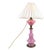 Table Lamp in Pink Opaline Glass with Brass Base, 1880 For Sale
