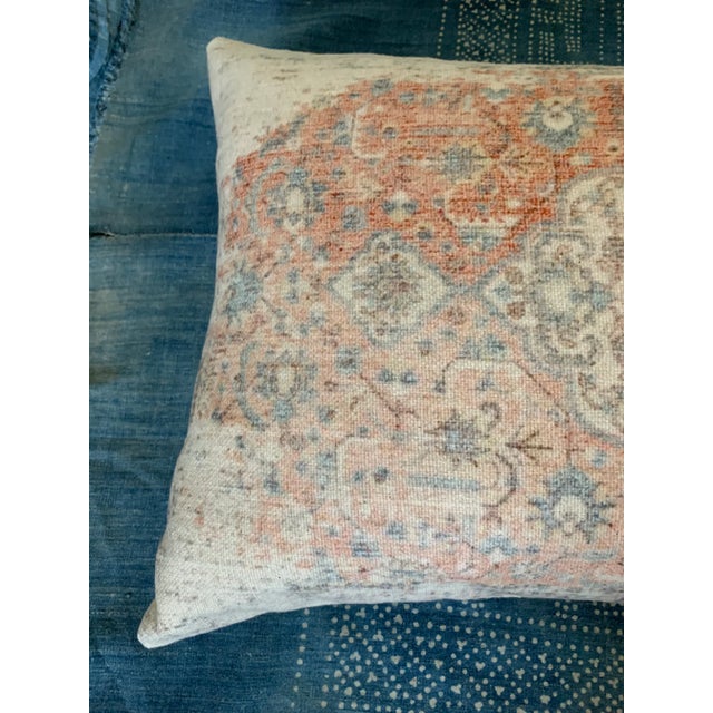 Boho Chic Antiqued Persian Rug Colorful Woven Cotton Lumbar Pillow New For Sale In Los Angeles - Image 6 of 10