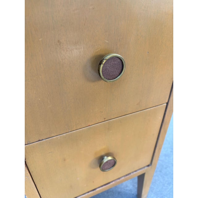Rare Edward Wormley Dunbar Leather Top Waterfall Desk Mid Century Modern For Sale - Image 15 of 16
