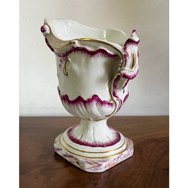 Antique 18th Century German Rococo Ludwigsburg Porcelain Puce Urn Vase For Sale - Image 9 of 12