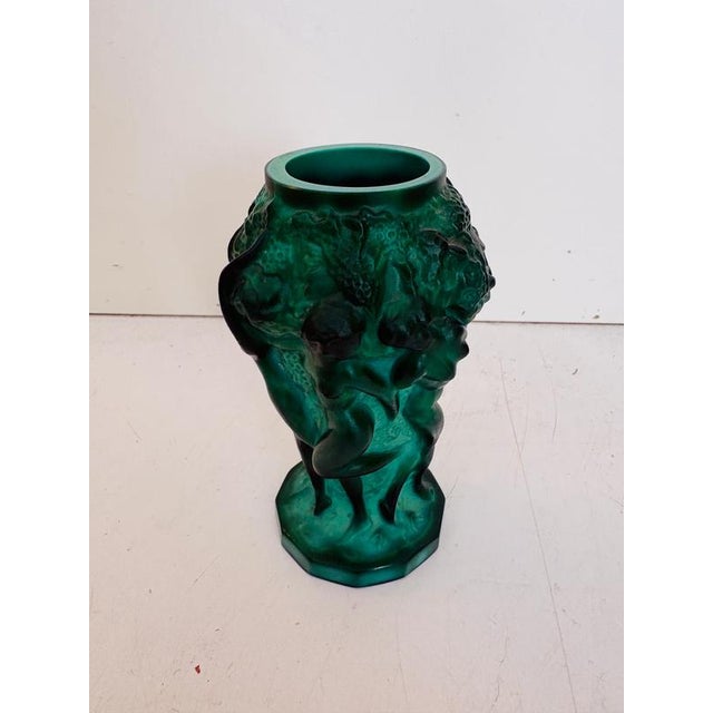 Small Art Deco Malachite Vase from Desna For Sale - Image 4 of 6