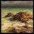 The painting captures a serene coastal scene, where rugged rocks emerge from the foamy surf under a moody sky. Rich,...
