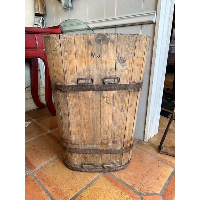 Antique Rustic Grape Carrier / Wine Barrel For Sale In Washington DC - Image 6 of 13
