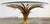 Vintage Hollywood Regency Style Gilt Sheaf of Wheat Round Glass Top Table For Sale In Kansas City - Image 6 of 10
