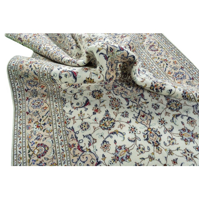 Hand-Knotted Kashan Oriental Rug For Sale - Image 11 of 13