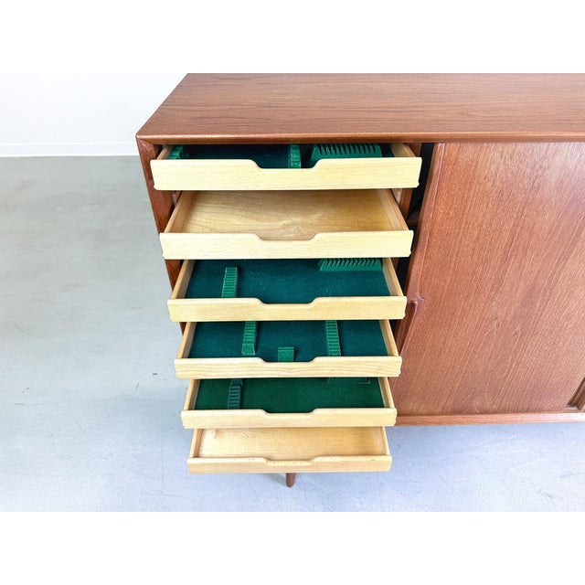 Wood Mid-Century Highboard in Teak by Gunni Omann for Omann Jun, 1960s For Sale - Image 7 of 14